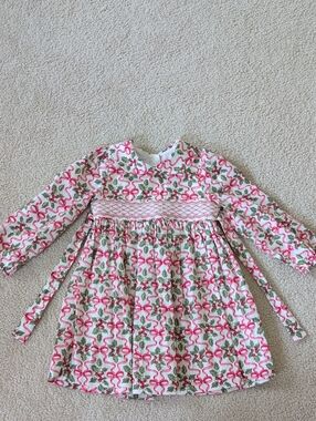 Iris & Ivy Long Sleeve Smocked Holly Dress 4t
